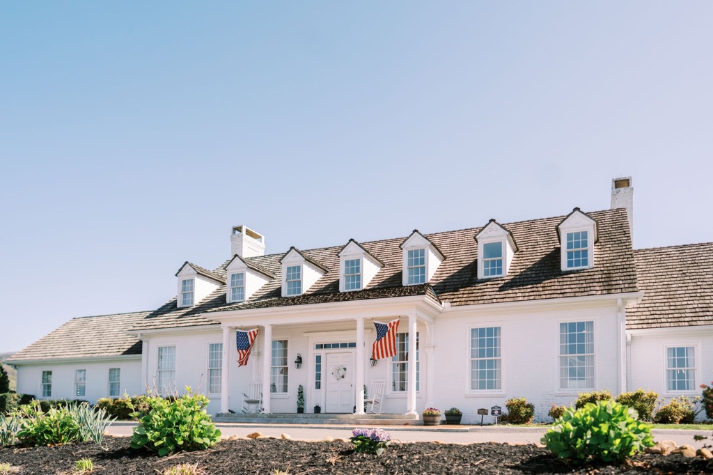 The estate house on a clear morning