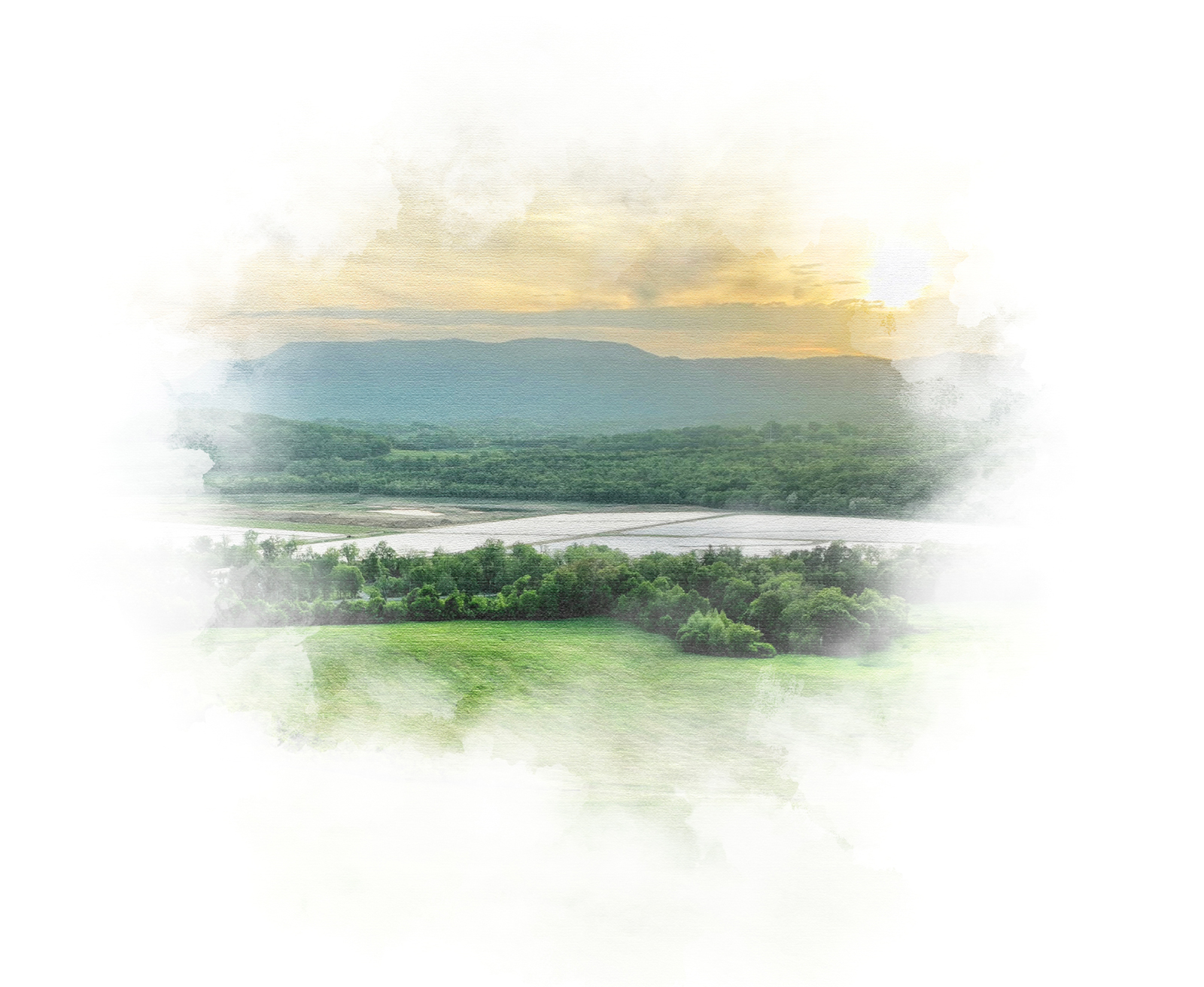The Smoky Mountain landscape surrounding the estate