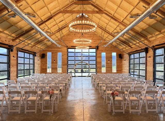 The Grand Hall set for the ceremony